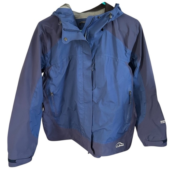 Ll Bean Women’s Gore Tex Pro Shell Rain Jacket Blue Size XL petite - Picture 1 of 8